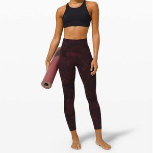 Lululemon Align Pant 25" - Diamond Dye Cassis Black - Size 8